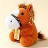 Cartoon Horse Year Key Ring 13cm Pony Pendant Portable Zodiac Pony Figurine  Girls Accessories