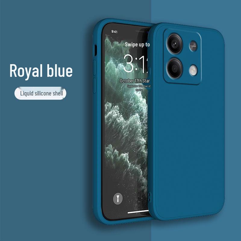 

Совместимый чехол для телефона для Redmi Note 14, Note 15 и Note 15 Pro - Полное покрытие из жидкого силикона, дизайн с прямыми краями Redmi 13 4G International / Redmi NOTE13R 5G