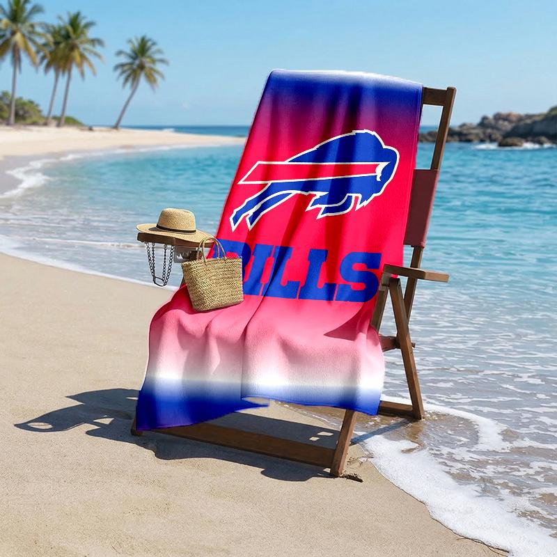 Bills Team Fashion Beach Towel: Ideal for Summer Adventures Soft, Absorbent and Quick Drying Suitable for Swimming and Bathing