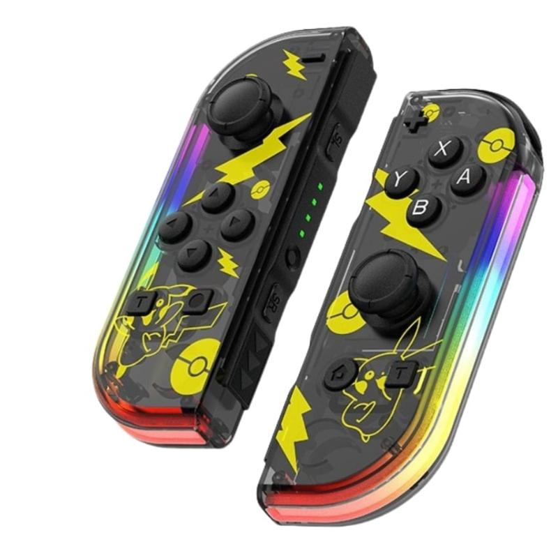 

Game Handle For Nintendo Switch Joy-Con Colorful RGB Light Dual Vibration Controller чёрный