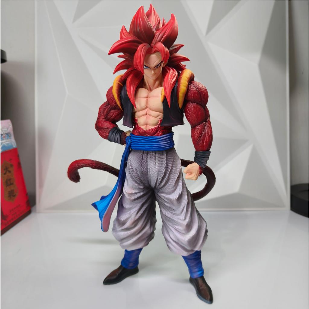 Horká 30cm Anime Figurka Dragon Ball Np Super Saiyan Ss4 Gogeta Ozdoby na Stolní Počítač Trendy Vánoční Dárky