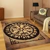Odin Viking Symbol Valknut Nordic Valhalla Rune Carpet Rug for Living Room Bedroom Home Sofa Decoration,Area Rug Non-slip Mat