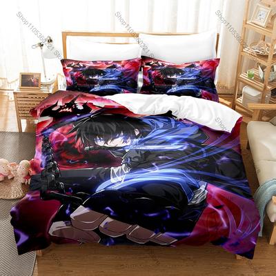 SWORD GAI Themed Duvet Cover + 2 Pillowcases Vivid Anime Design Cozy Bedding for Home & Dorm