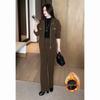 Velvet Mother's Wear 2026 Autumn/Winter Stylish Casual Loose Two-Piece Slimming Set for Middle-Aged Women