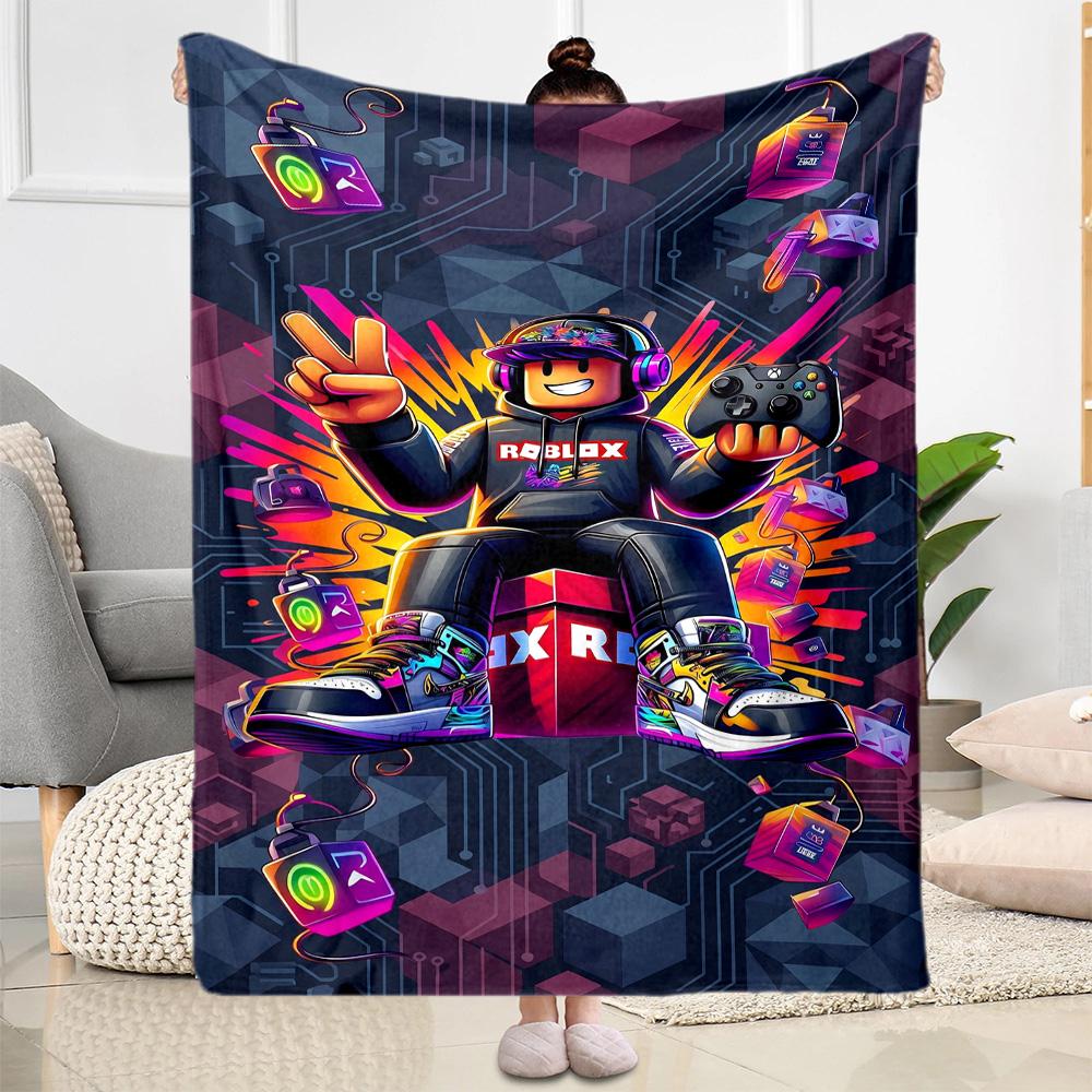 Roblox 324 Blanket Soft Warm Cozy Suitable for Office Chair Couch Seaside for All Occasions Playful Design Gifts For Family Or Friends