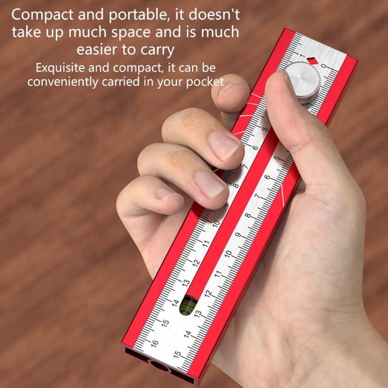 Multifunctional Foldable Angle Ruler Adjustable Positioning Scribing Protractor Marking Depth Measurement Tool Woodwork