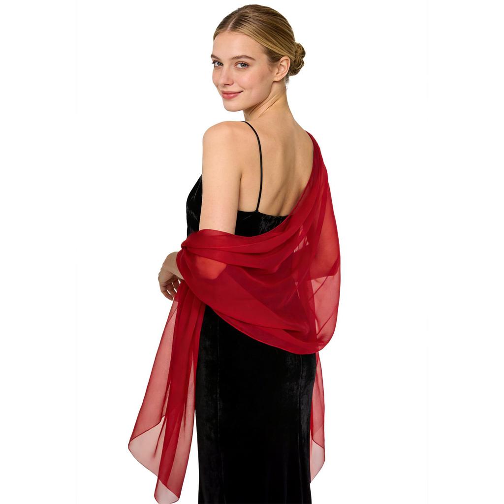 Elegant Chiffon Shawl for Evening Gowns, Bridesmaids, Weddings, Qipao & Parties