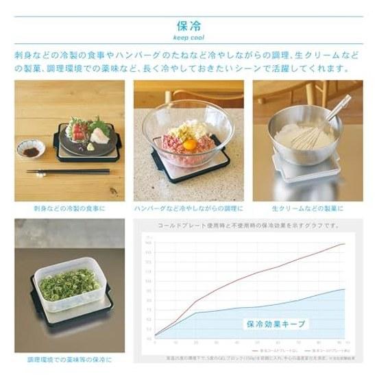 GEL-COOL Bento Babykost Kühlung Schnelle Kälteplatte Wärmeableitung Ca. B21T18H2cm Isoliert Zeitsparend Küchenartikel Hellgrau