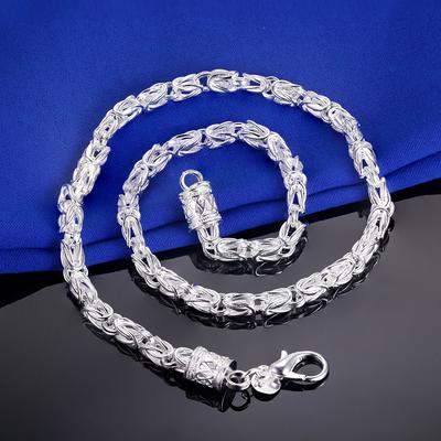 HX Srebrny Kolor Dragon Head Chain Męski Dominujący Modny Naszyjnik Europejskie i Amerykańskie Akcesoria Modowe