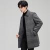 FAPAI Men's Mid-Length 2-in-1 Down & Double-Faced Wool Coat
