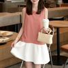 ZANZEA Women Summer Round Neck Casual Sleeveless Splice Tank Dress