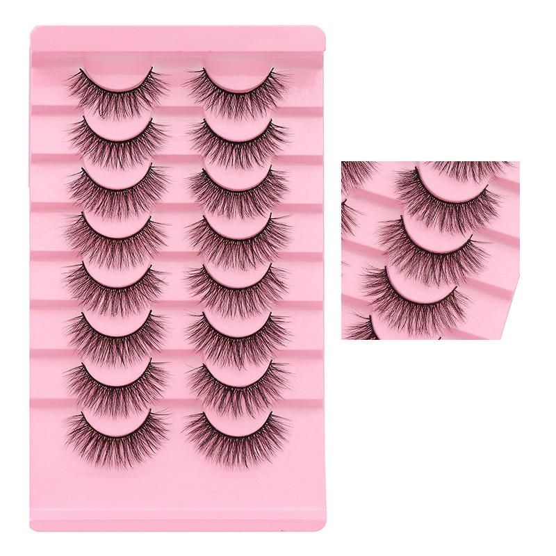 8 Paar Volle Dicke Natürliche Wimpern Dicke Biegung Falsche Wimpern 3D Stereoskopische Falsche Wimpern