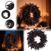 Halloween Artificial Brown Wreath for Home Entryway Wall Decor