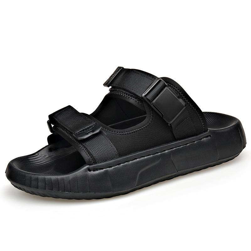 Fashion Spring Summer New Designer Slippers for Men Black Thick Soled Beach Shoes Male Wear-resistant Breathable Casual Men's Flip-flops