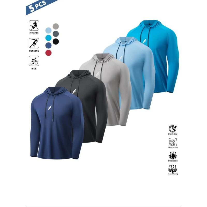 Mens UPF 50 Quick-Dry Hooded Sun Protection Fishing Jacket Outdoor Lightweight
