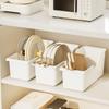 Multi-Functional Kitchen Storage Box with Wheels & Utensil Holder
