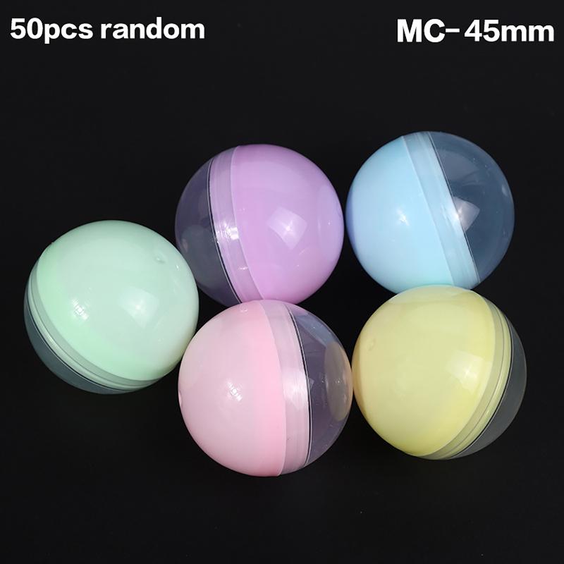 50Pcs 28-55Mm Tiny Empty Plastic Balls Capsule Toys Surprise Ball Container Prop Paintball Diy Making Things Models