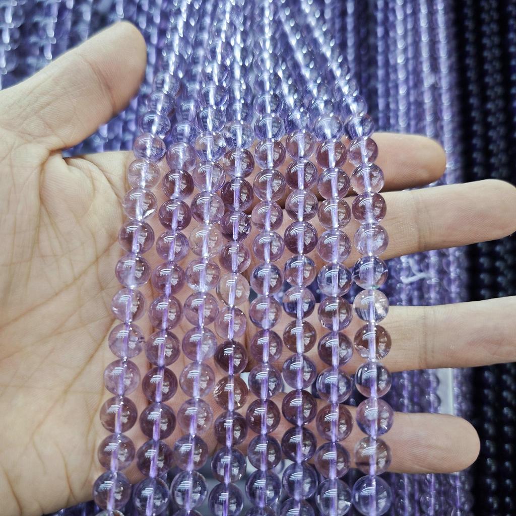 Purple Series Amethyst & Super Seven Crystal Beads: Round, Natural Stone, DIY Jewelry Accessories
