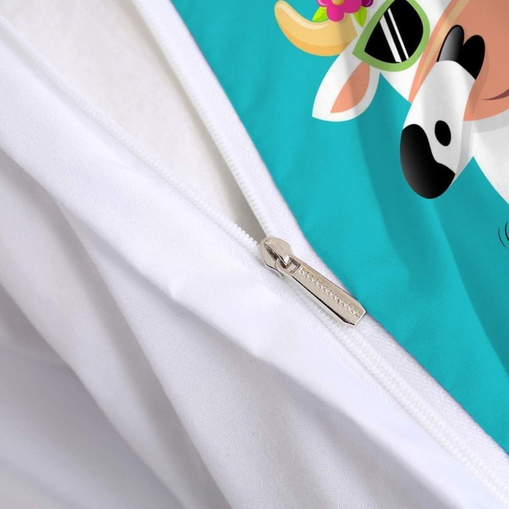 Cartoon Cow for Children duvet cover   Microfibre  duvet cover  room decoration  adult bedding Set   Zip and 2 Pillowcases