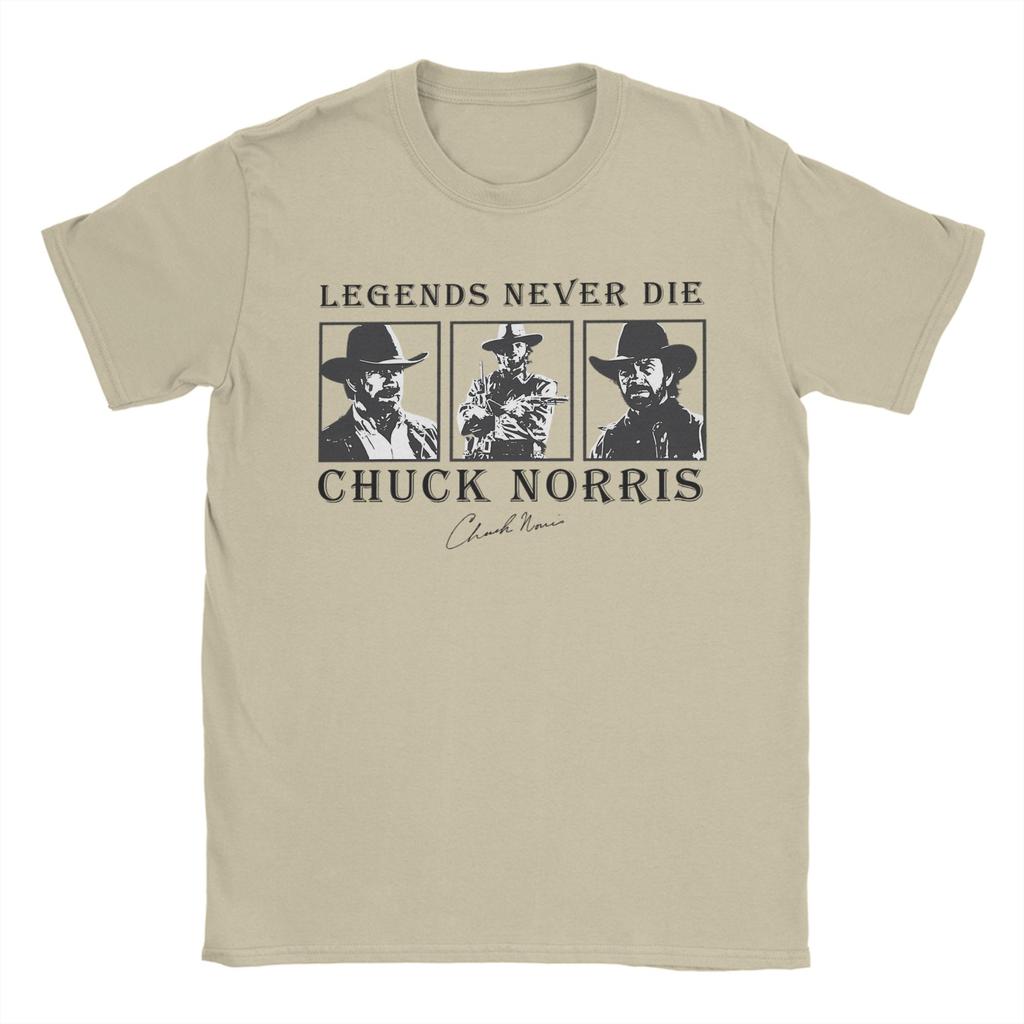 T-shirt Homme RIP CHUCK NORRIS Les Légendes Ne Meurent Jamais T-shirts Harajuku T-shirt d'Été Streetwear Vêtements en Coton Grande Taille