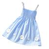 Summer 2023 Children's Dress Little Daisy Plaid Princess Dress for Girls