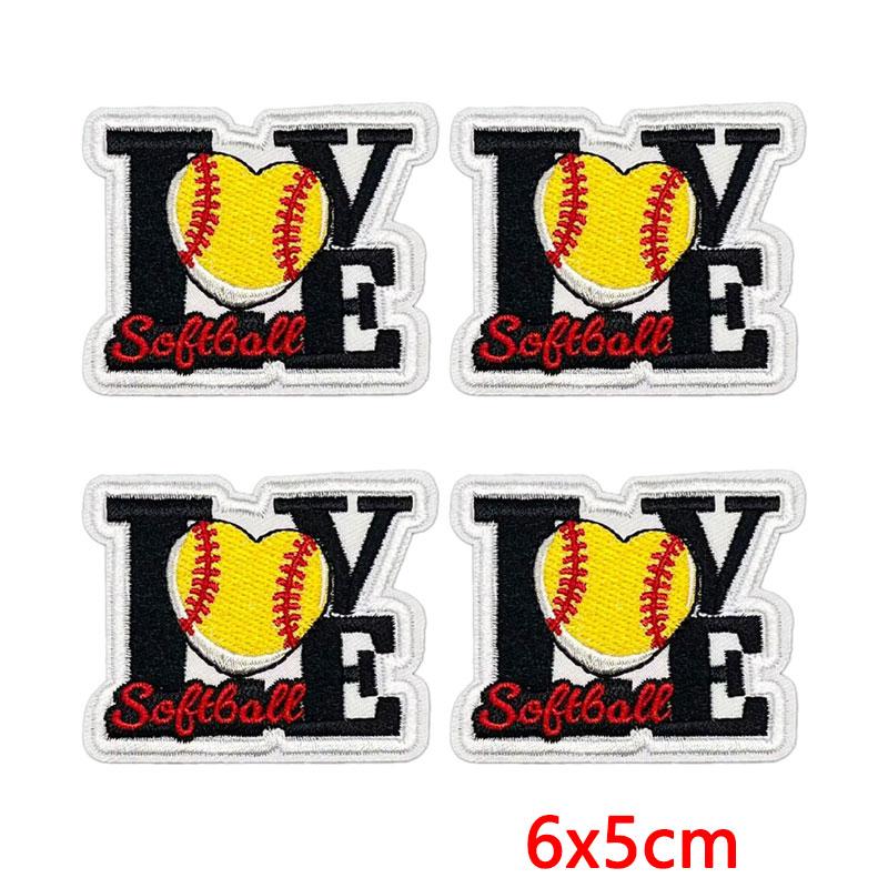 10PCS Softball Themed Iron On Patches, Softball Bow & Unicorn Embroidery Patches, Patches for Clothing DIY Decoration