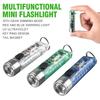 Lanternă portabilă multifuncțională mini EDC LED, lampă magnetică reîncărcabilă USB, lampă UV, lanternă de urgență pentru camping