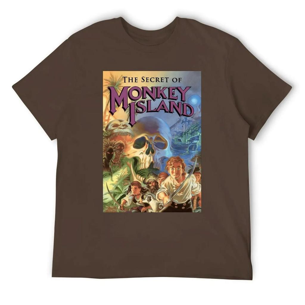 TRIČKO THE SECRET OF MONKEY ISLAND Klasické tričko Okrúhly výstrih Šport Humor Grafika Voľný čas Veľkosť USA