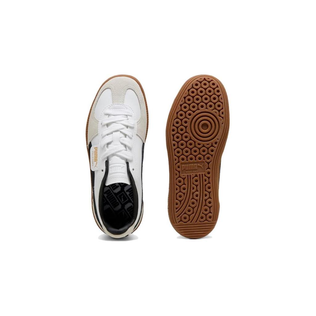 Puma Palermo Leather Velké Dítě Bílá Černá Gumová Dětské Tenisky Vapor-Grey 397275-01