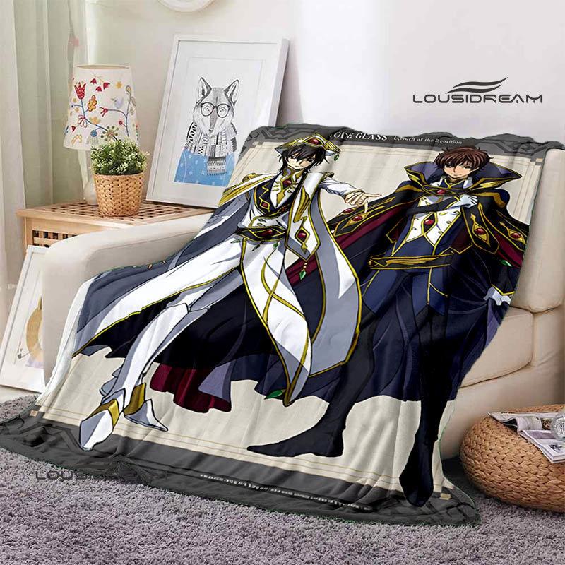 Code Geass Anime Printing Blanket Children's Warmth, Comfortable Blanket, Home Travel Blanket Fashion Birthday Gift