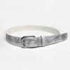 Rivet inlaid flower versatile Korean version jeans, personalized high-end belt, waist belt for women