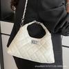 Retro Diamond Lattice Small Fragrance Pop Chain Single Shoulder Armpit Bag 2025 New High-end Foreign Style Commuter Crossbody Woman