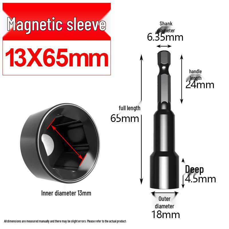 8mm Hex Super Strong Magnetic Bit Electric Self-Tapping Dovetail Screw Socket