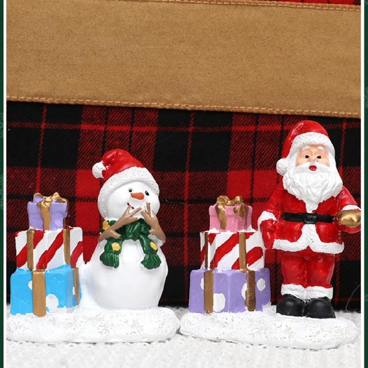 Delight Christmas Table Decoration, Resin Snowman Figurine, Add Cheer to Any Setting Office Desk Embellishment