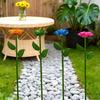 Garden Wrought Iron Flowers Decor Animal Food Cups Multi-color Flower Grass Lawn Layout Bees Animals  Metal Water Dispensers