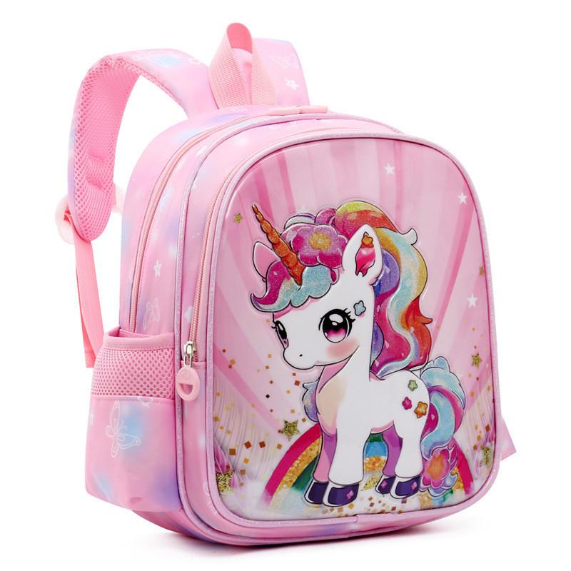 Cute Cartoon Unicorn Kids Backpack Breathable Oxford Cloth Lightweight School Bag