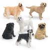 Simulated Dog Model PVC Pug Schnauzer Poodle Labrador Cocker Spaniel Figurine Statue Sculpture Decoration Ornament Educational Animal Toy