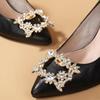 2Pcs High Heels Metal Decoration Buckle Removable Luxury Rhinestone Butterfly Shoe Buckle Vamp Decoration Toe Accessory