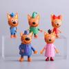 5Pcs/Bag 6-8Cm Russian Cartoon Anime Kid-E-Cats Action Figure Baking Decor Cake Figurine Three Little Kittens Model Cat Kids Toy