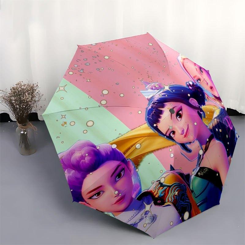 Fantasy Stars: Colorful Fashion CollectionUmbrella with Cute Design,Portable 3-Fold Compact Umbrella for Men&Women,Valentine's Day Mother's