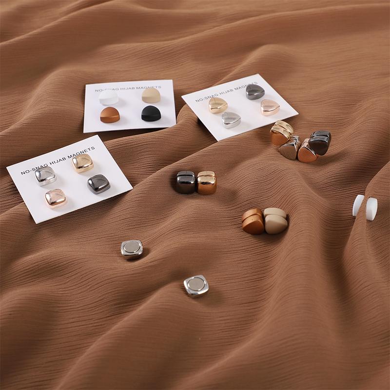 Matte Magnet Hijab Pins for Muslim Headscarf Women Scarf Magnetic Button Shawls Magnetic Brooch Ramadan Islamic Turban Fingdings