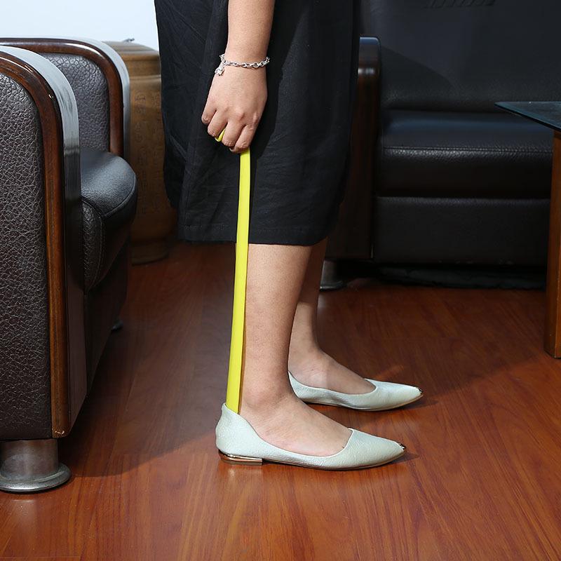 Long Handle Plastic Shoehorn for Easy Shoe Wearing—Ideal for Seniors and Pregnant Women, Available in Multiple Colors