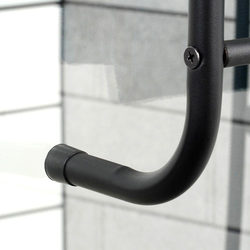 Black metal towel rack