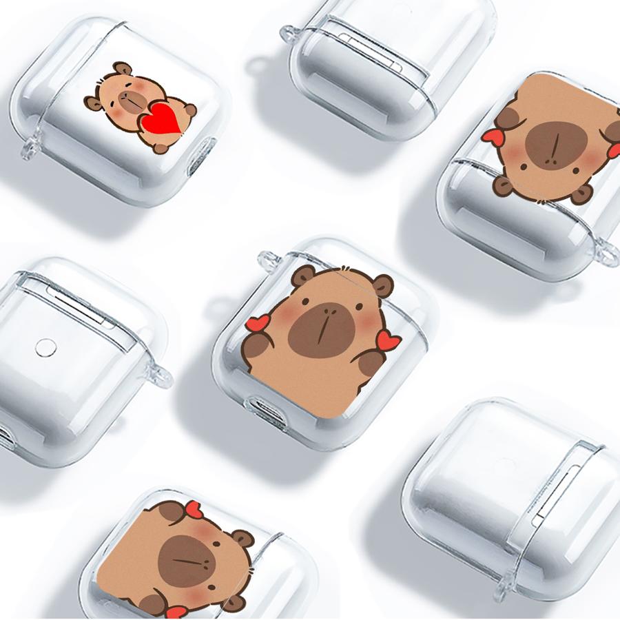 Capybara Cute Clear Earphone Cases Cover Case For Airpods 4 2 3 Pro2 Pro3 1 Pro