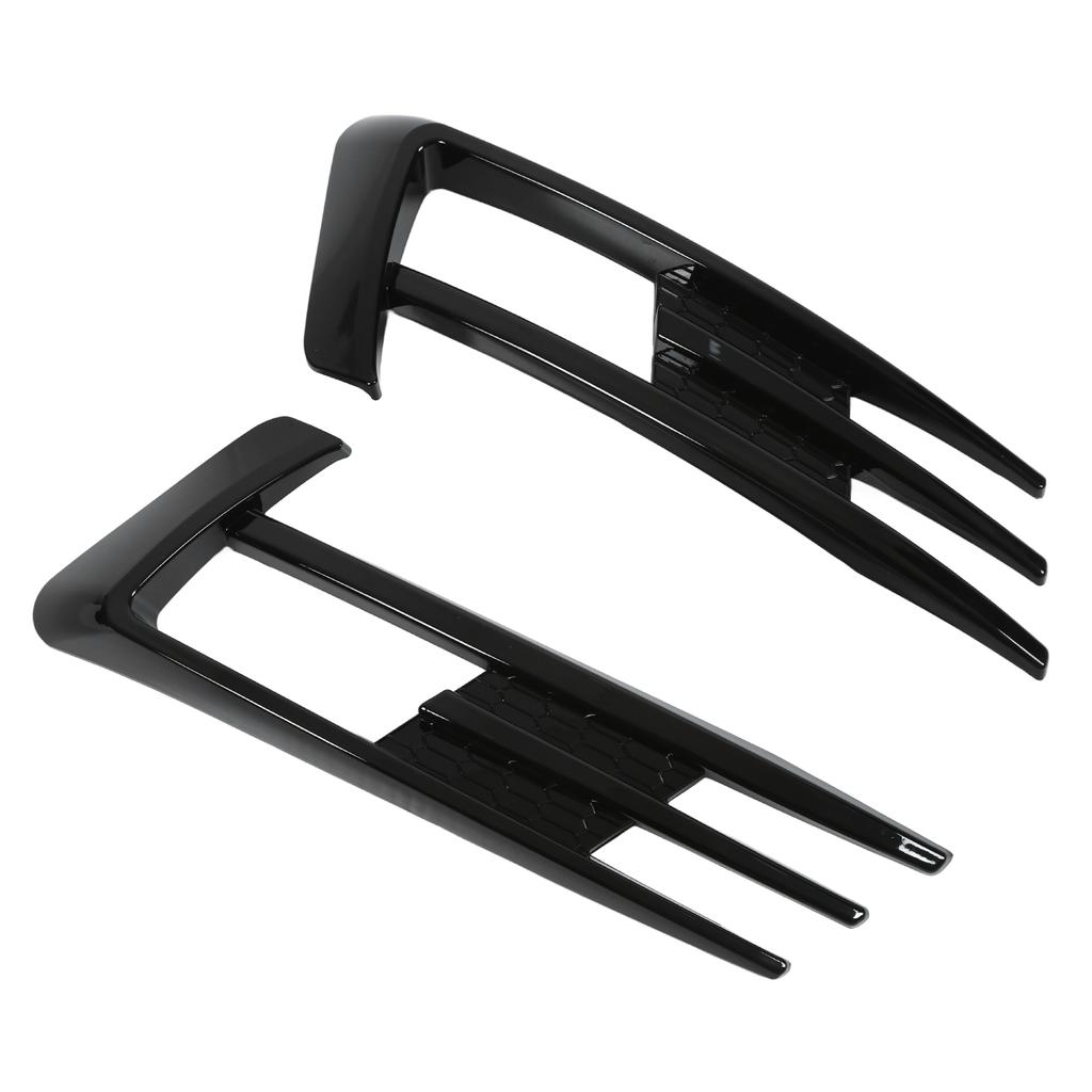 Glossy Black Front Fog Lamp Eyebrow Eyelid Cover Trim Replacement for MK7 2014‑ 2017