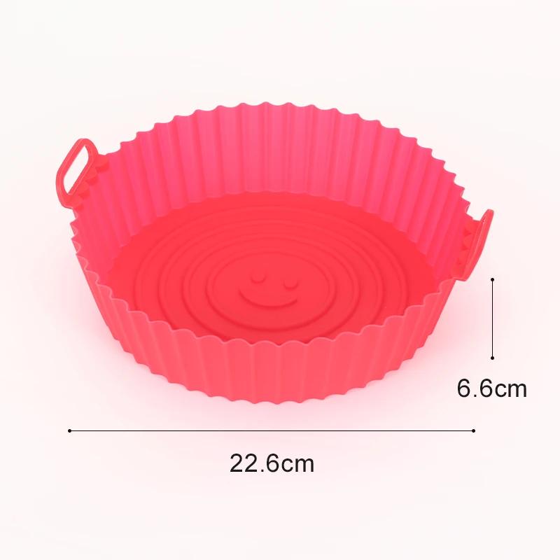Square Air Fryer Silicone Tray Oven Baking Tray Pizza Fried Chicken Baking Tool Reusable Liner Nostick Airfryer Silicone Basket
