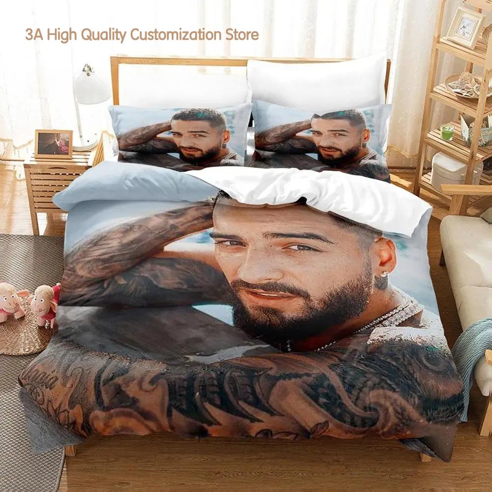 

New Maluma Bedding Set Single Twin Full Queen King Size Bed Set Aldult Bedroom Duvetcover Sets 3D Print Hip Hop Bed Sheet Set EU Single(135*200cm)3pcs