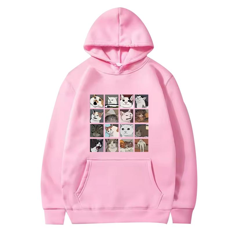 Cats Print Men'S Casual Hoodie New Men Women Funny Fashion Cool Long Sleeve Streetwear Graphics Oversiz Hoodie Unisex