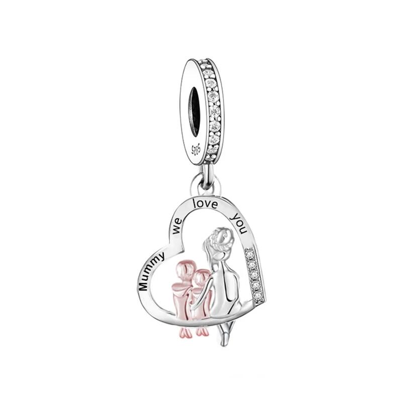 

Fit Original Pan Charm Bracelet 925 Silver Family Father Daughter Mother Son Baby Bead For Making Child Berloque