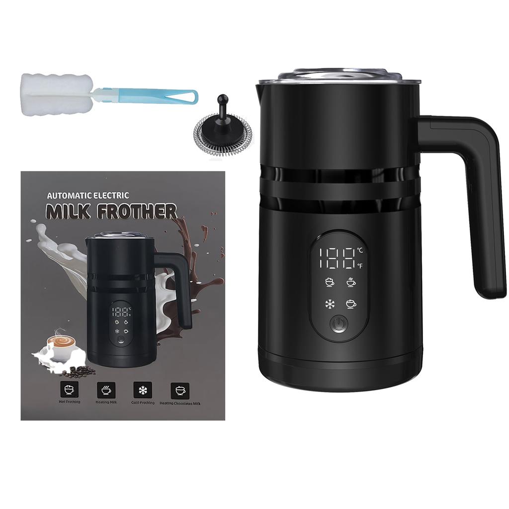 Montalatte e Scaldalatte Elettrico 5-in-1, Montalatte di Grande Capacità, Schiumatore Automatico Caldo e Freddo per Cappuccino, Latte Macchiato, Cioccolata Calda